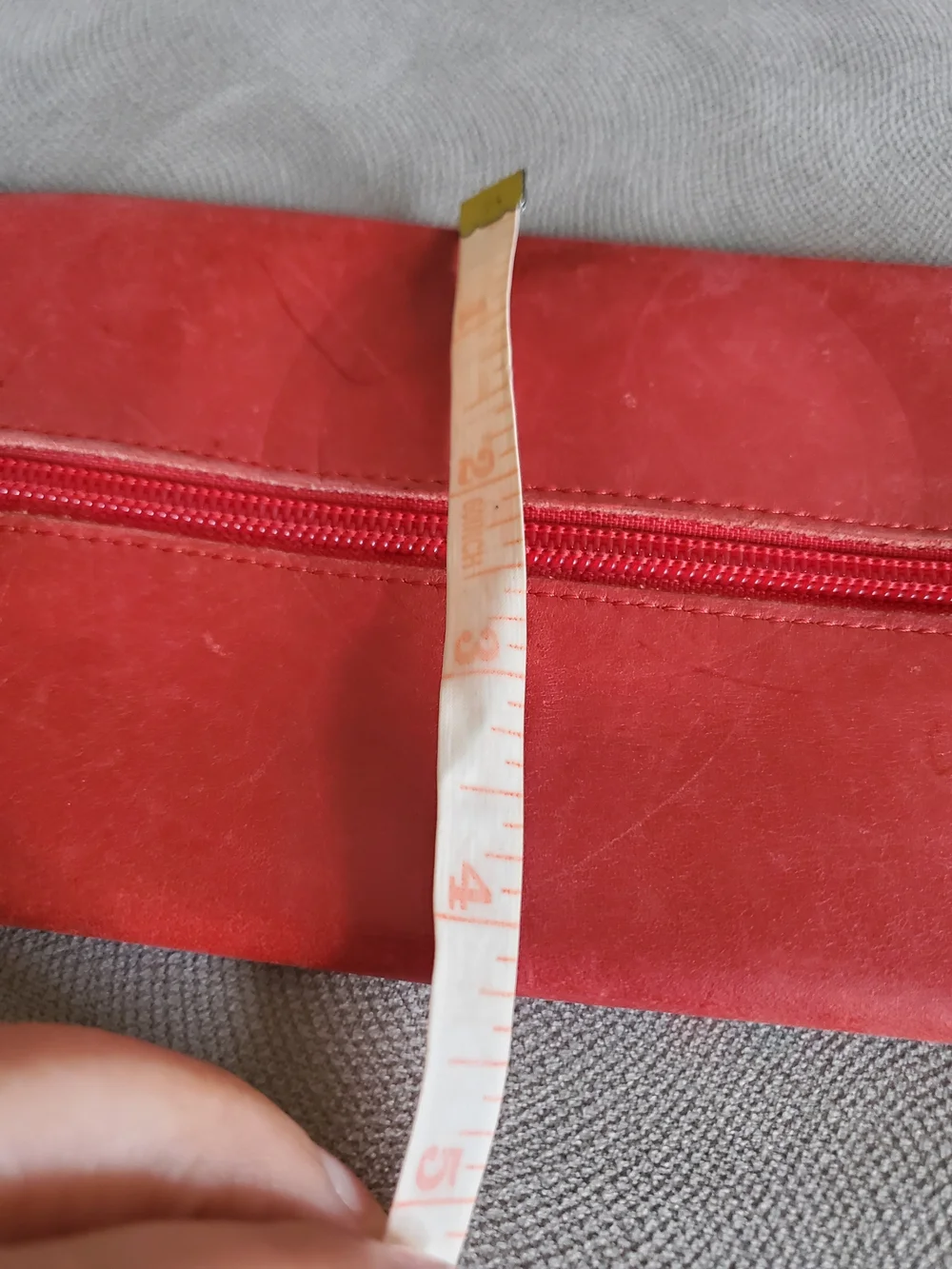 Vintage Coach Red Leather Zippered Wristlet Clutch Womens